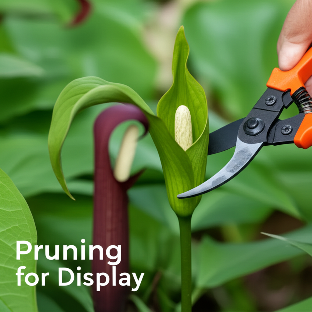 Jack-in-the-Pulpit pruning for aesthetic garden displays section visual