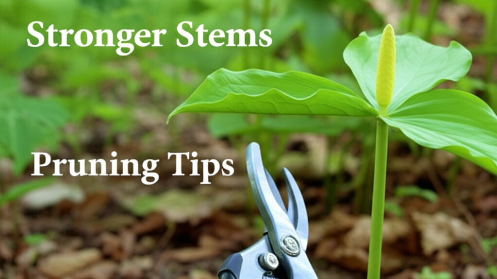 Jack-in-the-Pulpit pruning for stronger stems