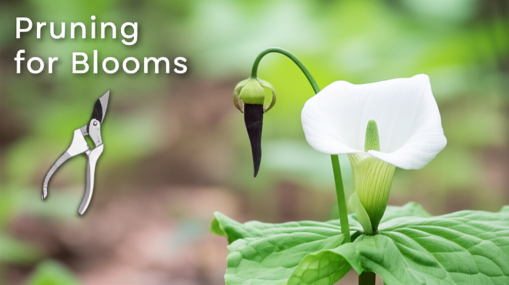 Jack-in-the-Pulpit pruning strategies for optimal blooms section visual