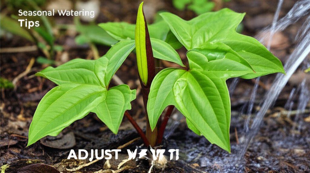 Jack-in-the-Pulpit seasonal watering adjustments