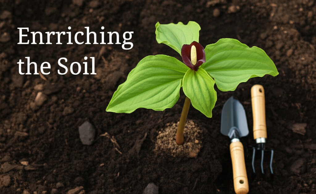 Jack-in-the-Pulpit soil amendment and enrichment section visual