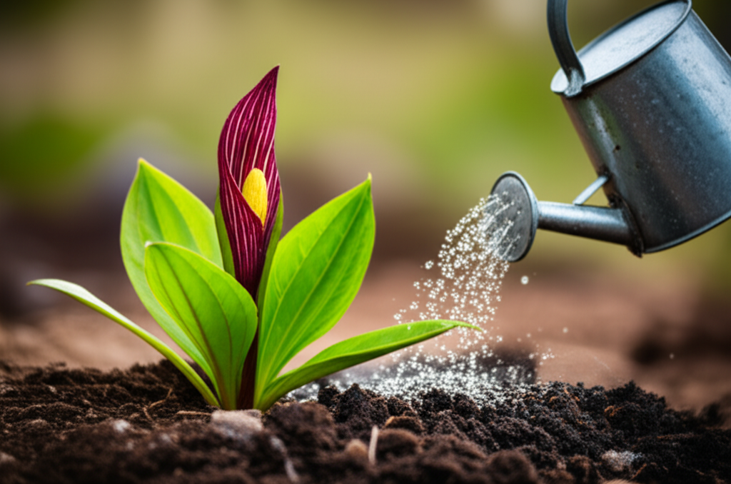 Jack-in-the-Pulpit soil amendment with compost tea section visual