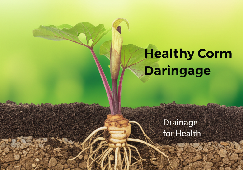 Jack-in-the-Pulpit soil drainage techniques for corm health