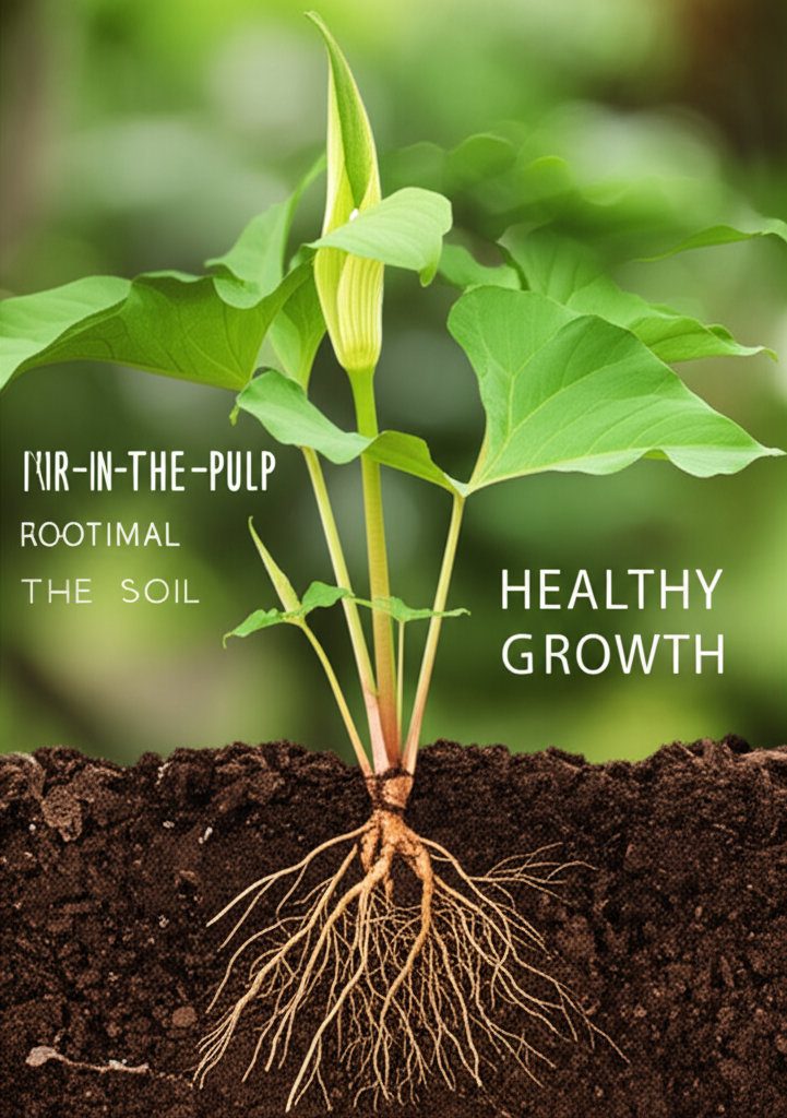 Jack-in-the-Pulpit soil enrichment for optimal root growth