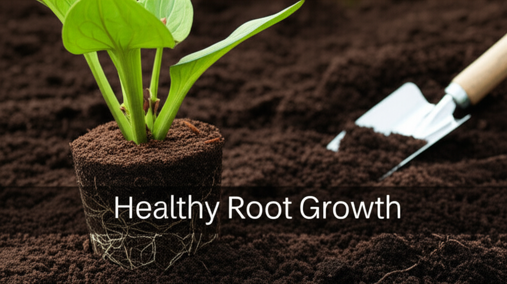 Jack-in-the-Pulpit soil enrichment for optimal root growth section visual
