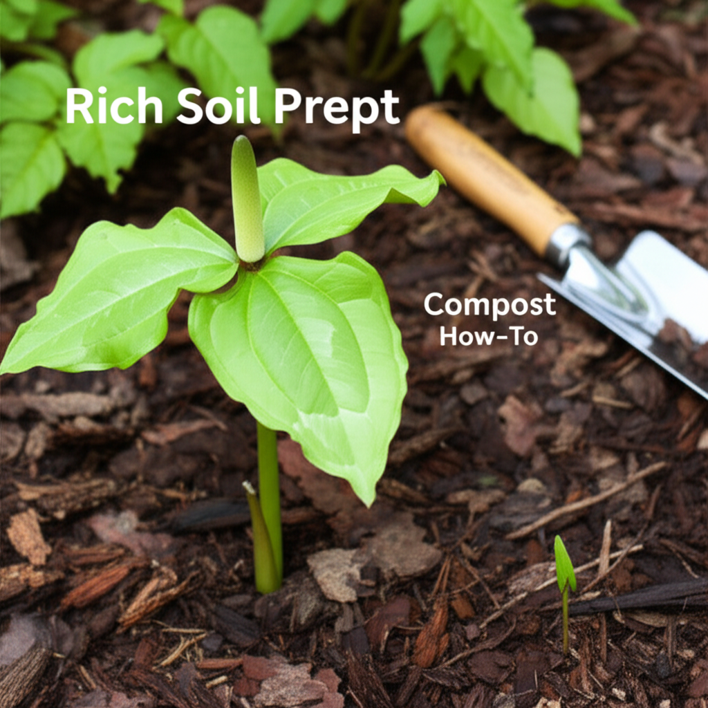 Jack-in-the-Pulpit soil fertility and compost techniques section visual