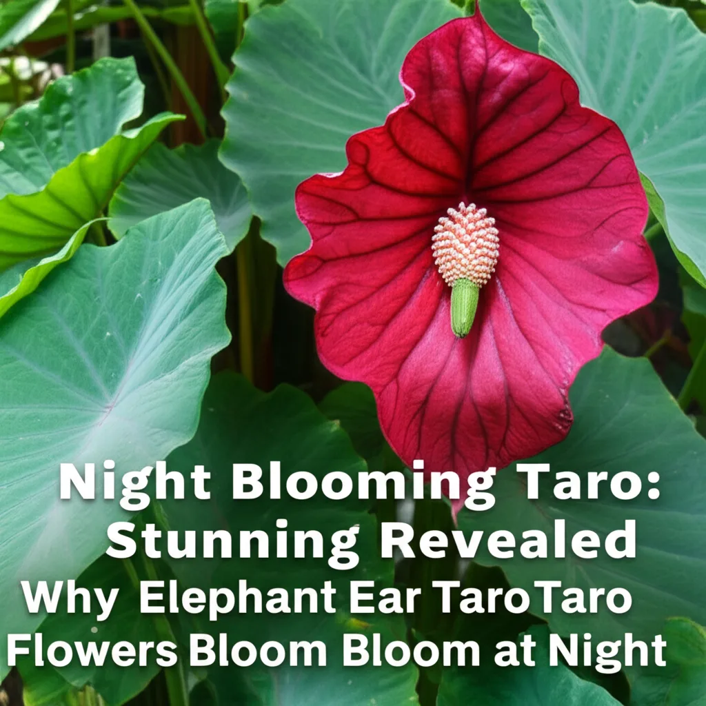 Night Blooming Taro: Stunning Reasons Revealed. Why Elephant Ear Taro Flowers Bloom at Night.