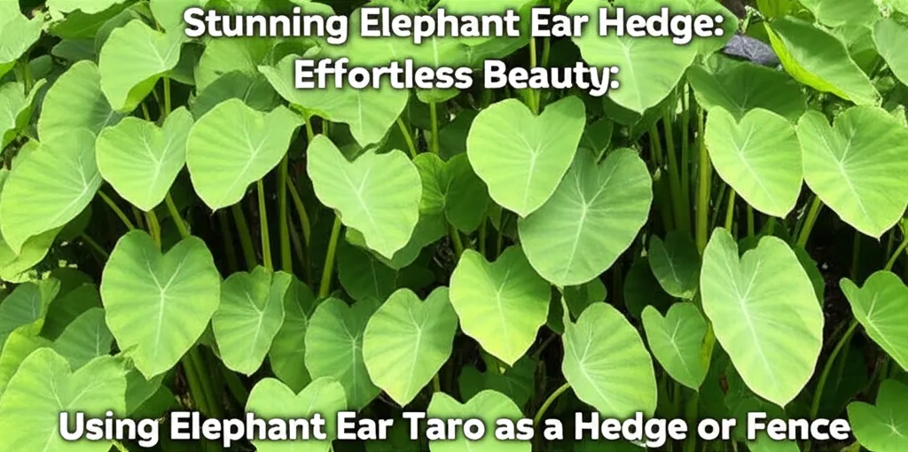 Stunning Elephant Ear Hedge: Effortless Beauty. Using Elephant Ear Taro as a Hedge or Fence.