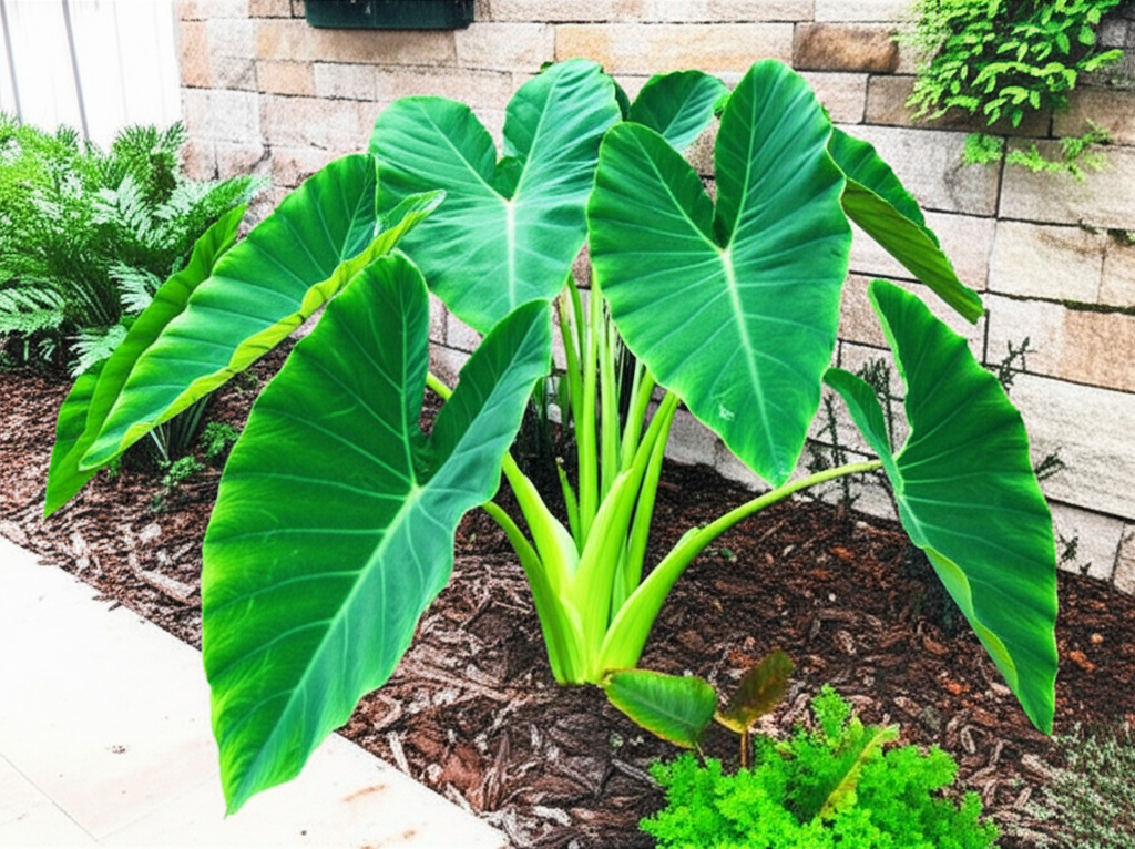 Stunning Elephant Ear Taro Focal Point Landscaping