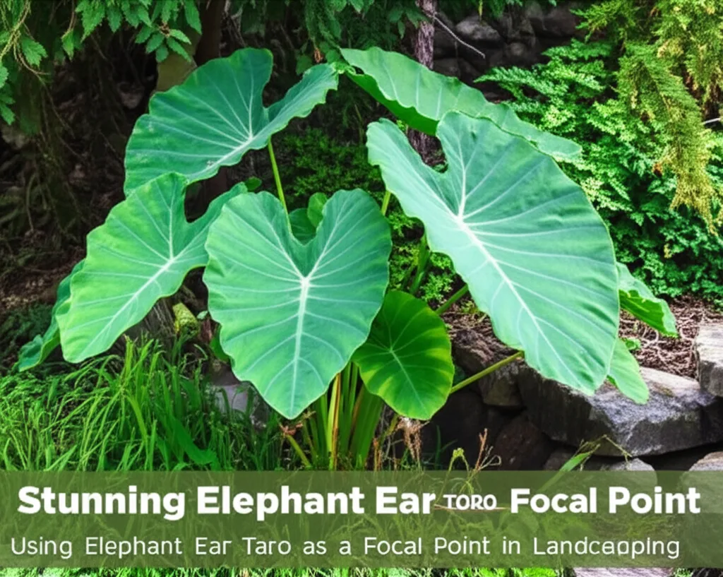 Stunning Elephant Ear Taro Focal Point Landscaping. Using Elephant Ear Taro as a Focal Point in Land