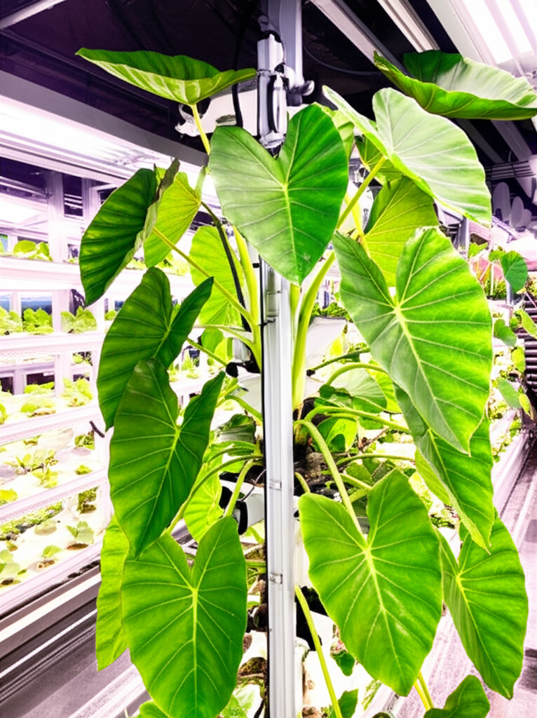 Stunning Elephant Ear Taro: Vertical Farming Success